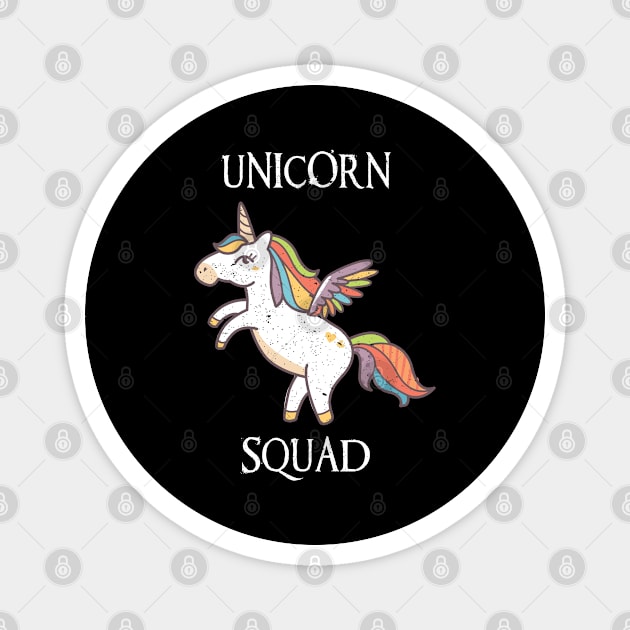 Unicorn Squad graphic for Girls Funny Unicorn print Magnet by merchlovers